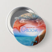 "Beach thema" bruidebruinkooltropische cruise Ronde Button 7,6 Cm (Voorkant /achterkant)