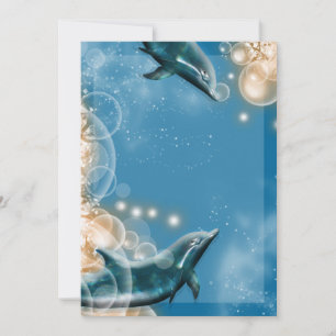 Beach thema - bruiloft dolphin elegant party kaart