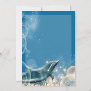 Beach thema - bruiloft dolphin elegant party kaart