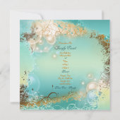 Beach thema bruiloft - elegant party kaart (Achterkant)