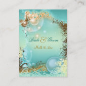 Beach thema bruiloft - elegant party plaatskaartje (Achterkant)