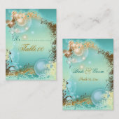 Beach thema bruiloft - elegant party plaatskaartje (Voorkant / Achterkant)