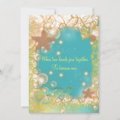 Beach thema bruiloft exotisch kaart (Voorkant)