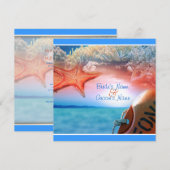 Beach thema bruiloft tropische cruise kaart (Voorkant / Achterkant)