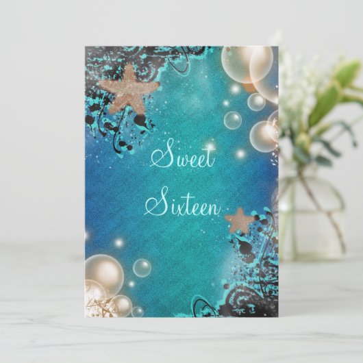 Beach thema bruiloftfeestdag kaart (Staand voorkant)