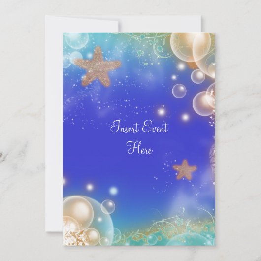 "Beach thema" elegant bruiloft verloving verjaarda Kaart (Voorkant)