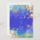 "Beach thema" elegant bruiloft verloving verjaarda Kaart (Achterkant)