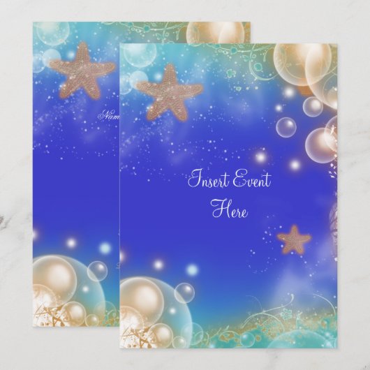 "Beach thema" elegant bruiloft verloving verjaarda Kaart (Voorkant / Achterkant)