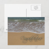 Beach thema gefeliciteerd briefkaart (Voorkant / Achterkant)
