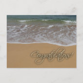 Beach thema gefeliciteerd briefkaart (Voorkant)