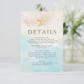 Beach Thema-kaart RSVP Kaartje (Staand voorkant)