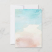 Beach Thema-kaart RSVP Kaartje (Achterkant)