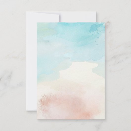 Beach Thema-kaart RSVP Kaartje (Achterkant)