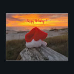 Beach thema kerstpostkaart feestdagenkaart<br><div class="desc">Originele fotografie van een mooie zonsopgang op Amelia Island,  FL. De perfecte kerstkaart om je familie en vrienden vrolijk kerstfeest te wensen!</div>
