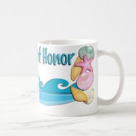 Beach thema Maid of Honor gift koffie mok, cup Koffiemok