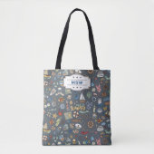 Beach Thema, Nautical Pattern Canvas tas (Voorkant)
