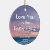 Beach Thema Ornament met Quote (Rechts)