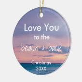 Beach Thema Ornament met Quote (Links)
