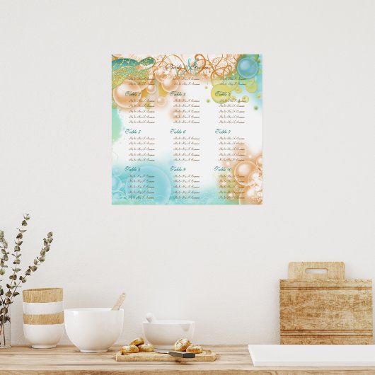 Beach-thema weduwenzitjes poster (Keuken)