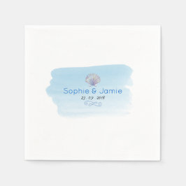 Beach themding Wedding Paper Napkins Servet