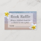 Beach Theme Baby shower Boek Raffle Tickets Informatiekaartje (Voorkant)