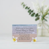 Beach Theme Baby shower Breng een Boek Aanvraag Informatiekaartje (Staand voorkant)