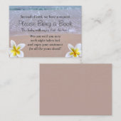 Beach Theme Baby shower Breng een Boek Aanvraag Informatiekaartje (Voorkant / Achterkant)
