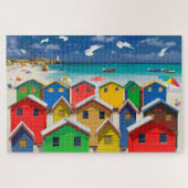 Beach Theme Beach Hut Jigzaag Puzzle Legpuzzel (Horizontaal)