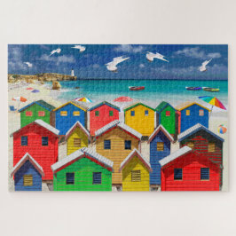 Beach Theme Beach Hut Jigzaag Puzzle Legpuzzel