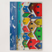 Beach Theme Beach Hut Jigzaag Puzzle Legpuzzel (Verticaal)