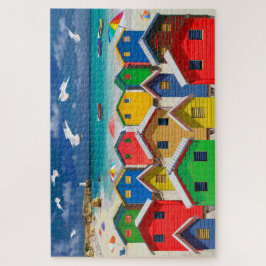 Beach Theme Beach Hut Jigzaag Puzzle Legpuzzel