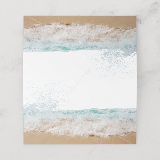 Beach Theme Blank Table Name Card Plaatskaartje (Buitenkant ongevouwen)