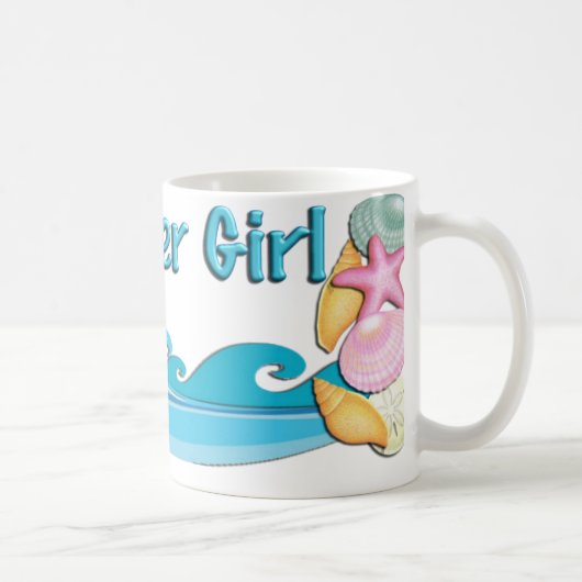 Beach Theme Bloemenmeisje Gift Coffee mok, Cup Koffiemok (Rechts)