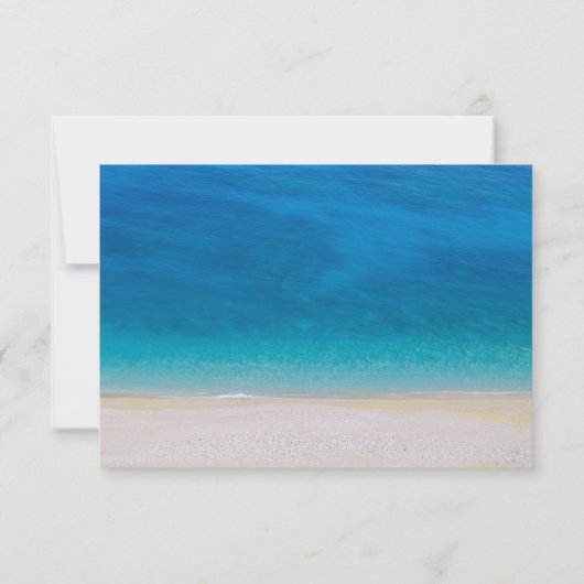 Beach Theme Blue Zee Ocean Decorative Photo Simple Bedankkaart (Achterkant)