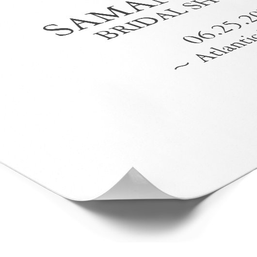 Beach Theme Bridal Shower Party Posters (Hoek)