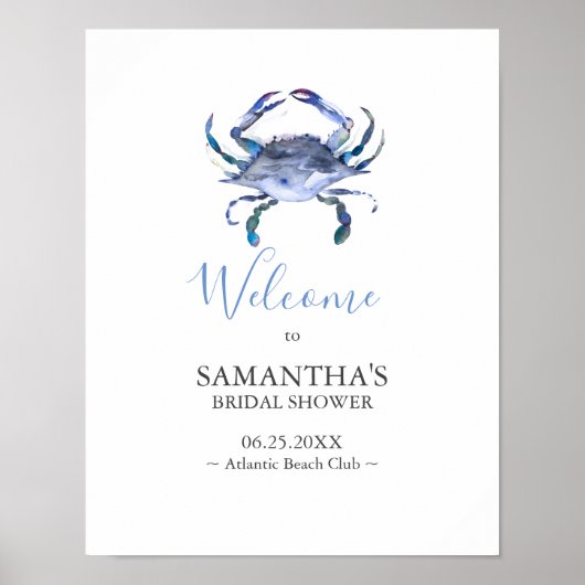 Beach Theme Bridal Shower Party Posters (Voorkant)