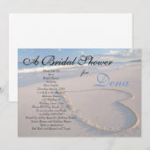 Beach Theme Bridal Shower Uitnodiging (Voorkant / Achterkant)