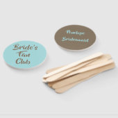 Beach Theme Bride's Fan Club Bridesmaid Name Handwaaier (Niet-gemonteerd)