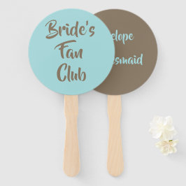 Beach Theme Bride's Fan Club Bridesmaid Name Handwaaier
