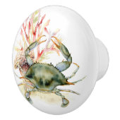 Beach Theme Crab Art Keramische Knop (Rechts)