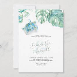 Beach Theme Engagement Party nodigt Waterverf uit