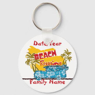 Beach Theme Family Reunion Persoonlijke Sleutelhan Sleutelhanger