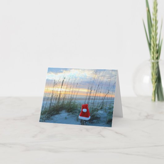 Beach Theme kerstkaart Kaart (Voorkant)