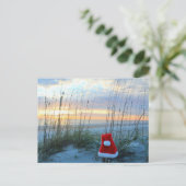 Beach Theme kerstpostkaart Feestdagenkaart (Staand voorkant)