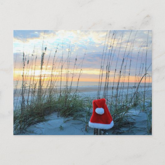 Beach Theme kerstpostkaart Feestdagenkaart (Voorkant)