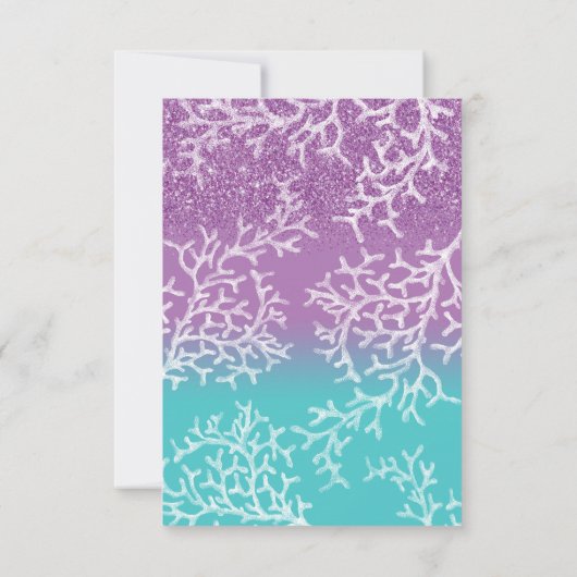 Beach Theme Lavender Blauwgroen Ombre Graduation P Kaart (Achterkant)