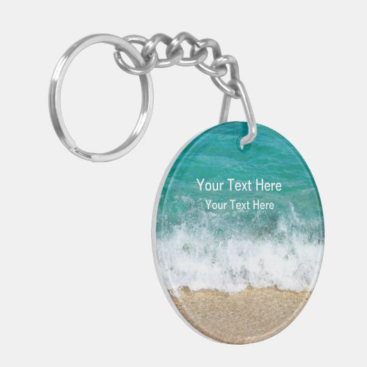 Beach Theme Message Sleutelhangers (Voorkant Links)