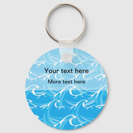 Beach Theme Ocean Message Key ketens Sleutelhanger (Voorkant)