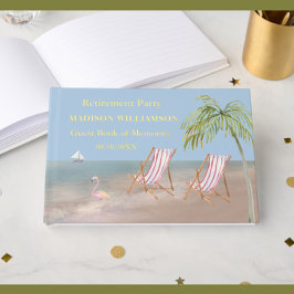 Beach Theme Pensioen Party Echt Gouden Folie Gastenboek
