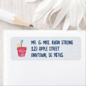 Beach Theme Personalized Return Address Etiket (Insitu)